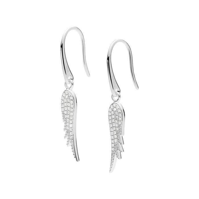 Wing Earrings Angel Wing Earrings Silver Wing Earrings Amethyst Earrings