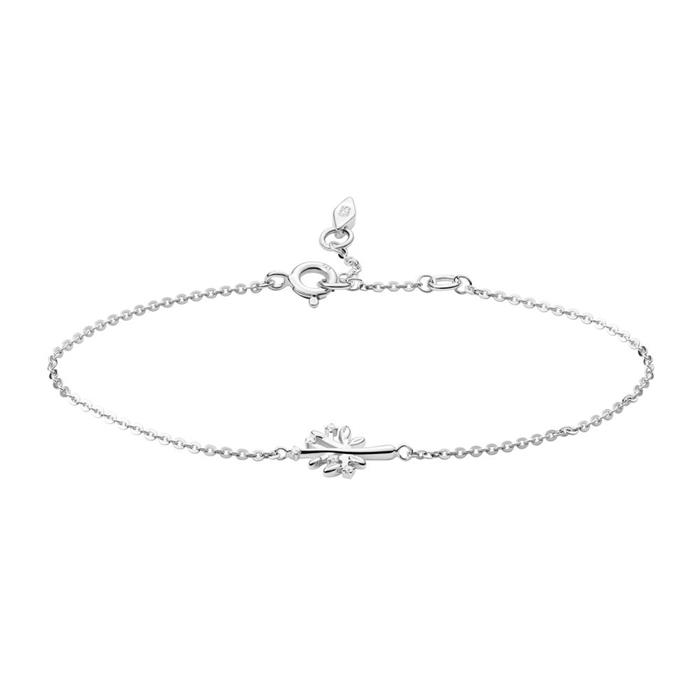 Ladies bracelet fir tree in sterling silver