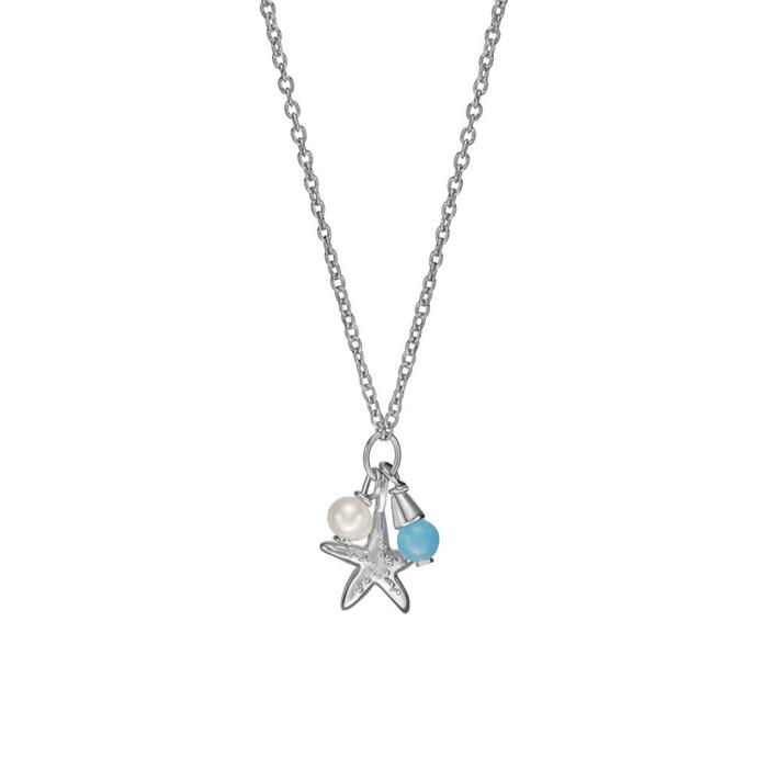 Damenkette Elliott Sea Stars aus 925er Silber mit Perle