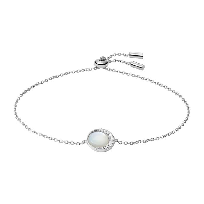 Pulsera media luna para mujer de plata 925