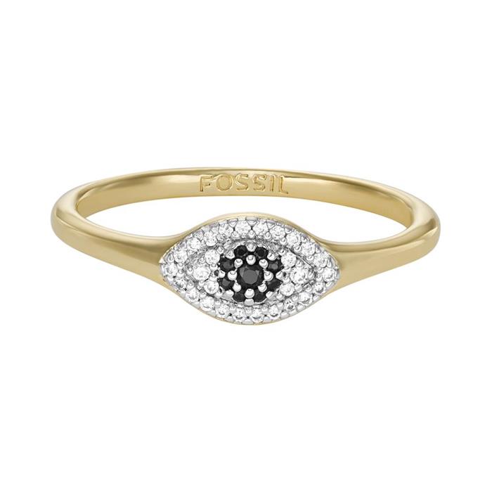 Ladies ring in sterling silver, gold plated