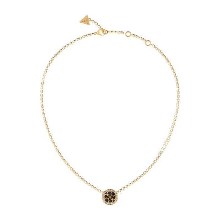 Necklace for ladies in stainless steel, gold-plated, engravable