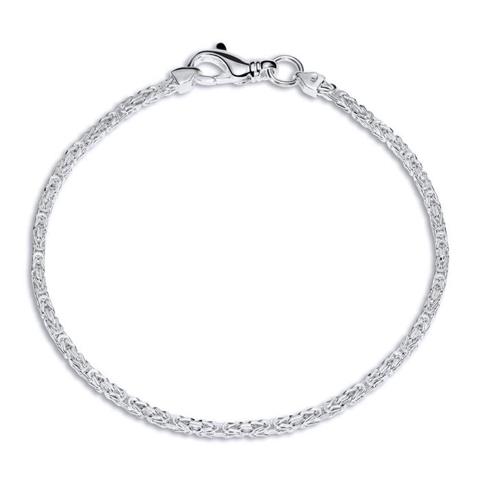 Sterling silver bracelet: King bracelet silver 2mm