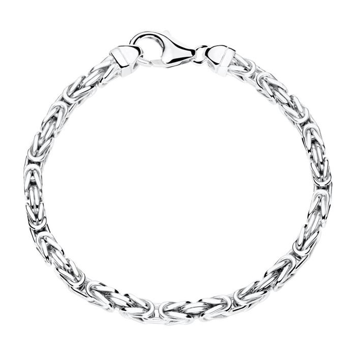 King bracelet for men in sterling silver, 4,0 mm