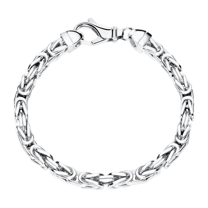 925er Silber Königsarmband für Herren, 5,0 mm