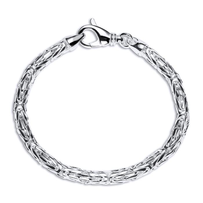 Sterling silver bracelet: King bracelet silver 5mm