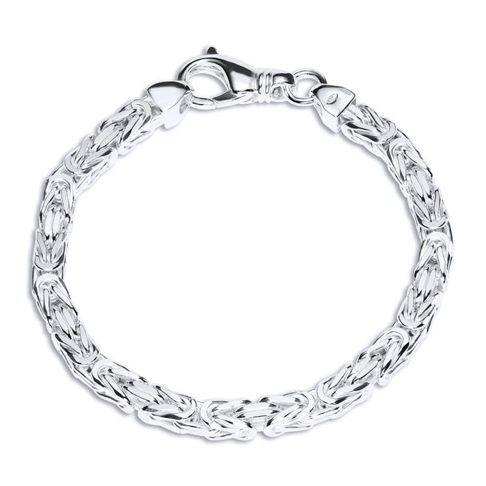 Sterling silver bracelet: King's bracelet silver 6mm