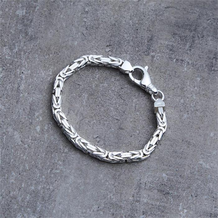 Sterling silver bracelet: King's bracelet silver 6mm