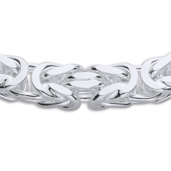 King bracelet for men in sterling silver, 9 mm