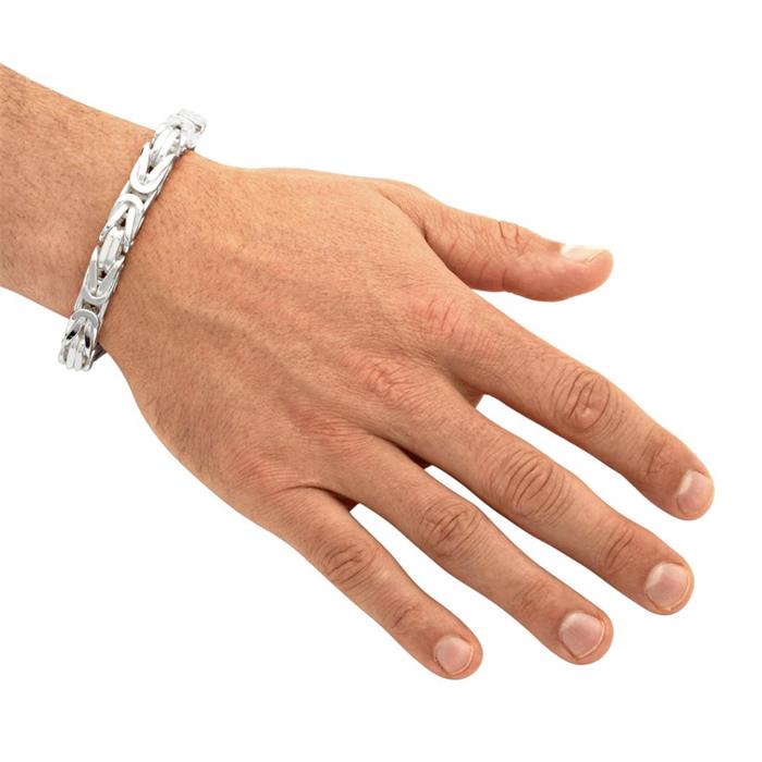 Sterling silver bracelet: King bracelet silver 10mm