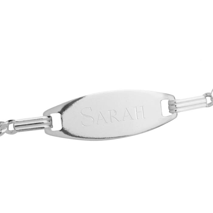 Kinder Armband gravierbar Silber Schmetterling