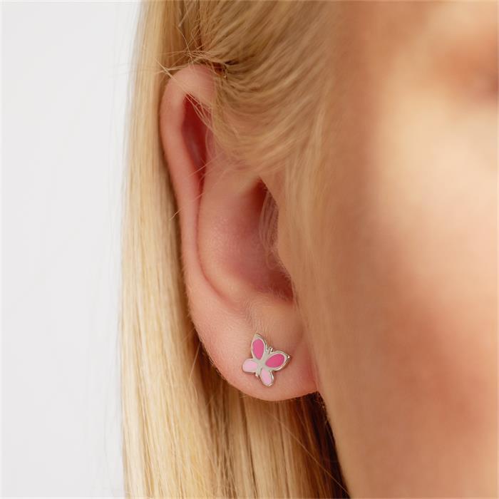 Ear studs for children colorful butterfly