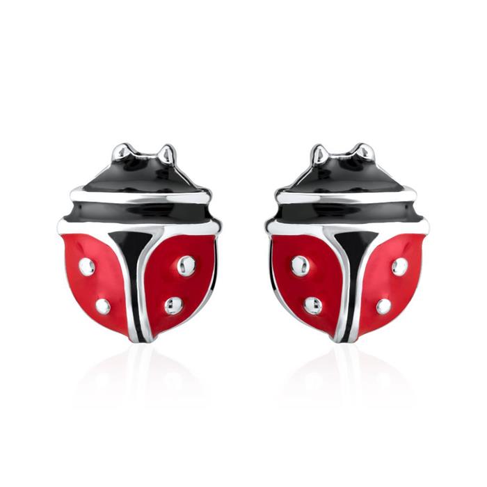 Girl&#x27;s ear stud ladybird made of 925 silver