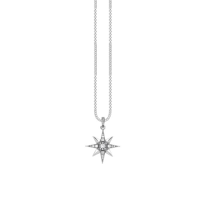 Cadena royalty estrella de plata 925 con circonitas