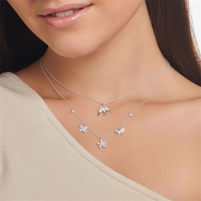 925 silver necklace with bird pendant