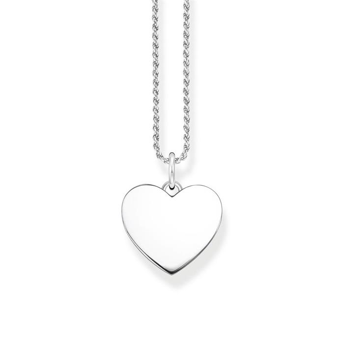 Hart hanger ketting in 925 sterling zilver, graveerbaar