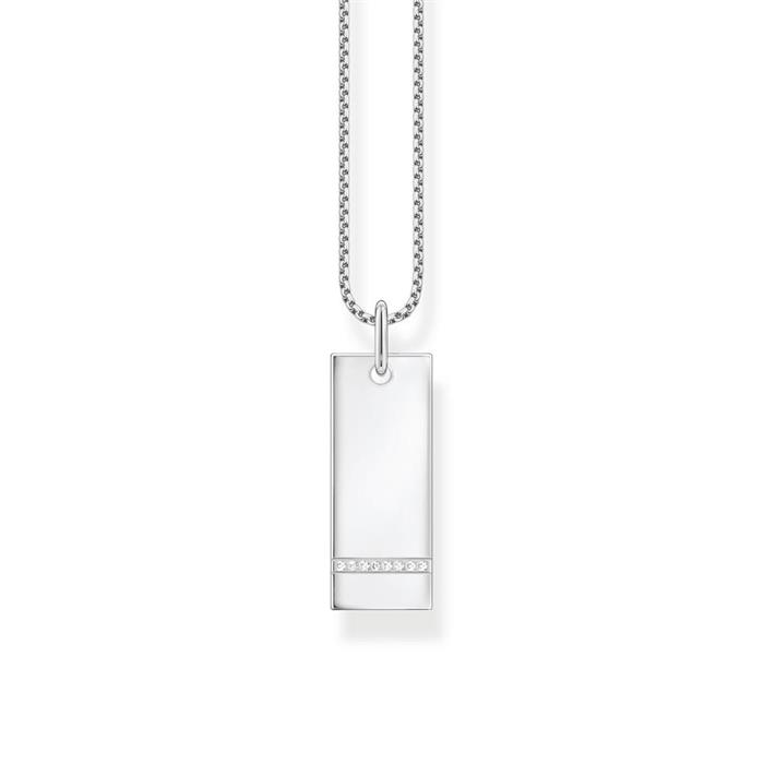 925 sterling zilveren graveerbaar id label ketting voor dames