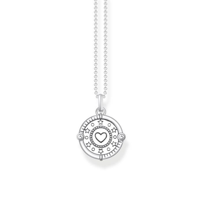 Ladies' necklace in 925 silver with pendant and zirconia