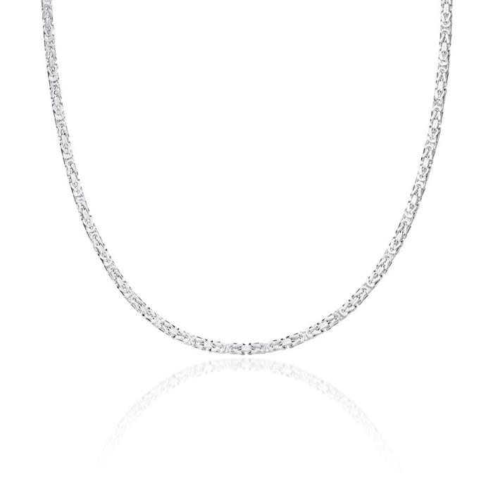 Sterling silver chain: Byzantine chain silver 2mm