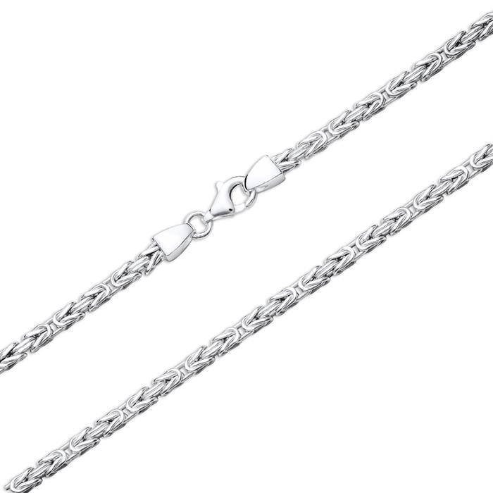 Chain with king chain links in 925 silver, 2.5 mm