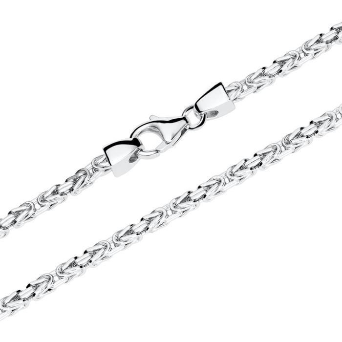 Cadena bizantina para hombre de plata 925, 2,5 mm