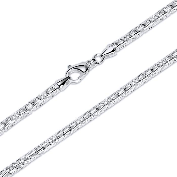 Sterling silver chain: Byzantine chain silver 5mm