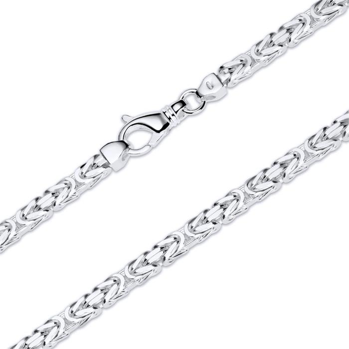 Sterling silver chain: Byzantine chain silver 6mm