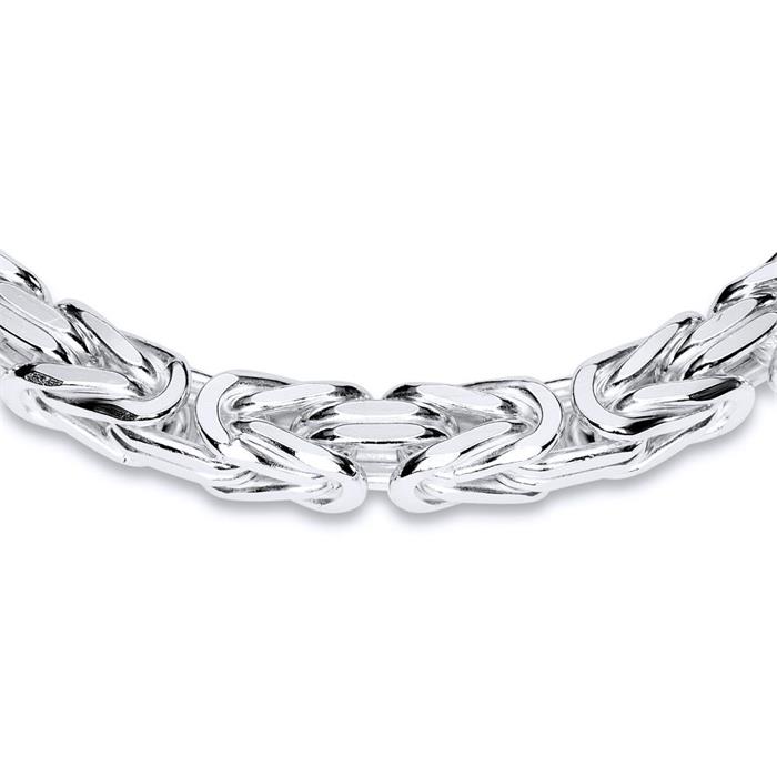 Sterling silver chain: Byzantine chain silver 6mm