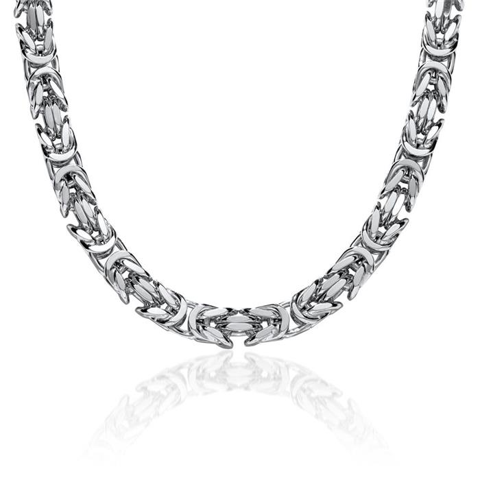 925 silver byzantine necklace for men, 7,5 mm