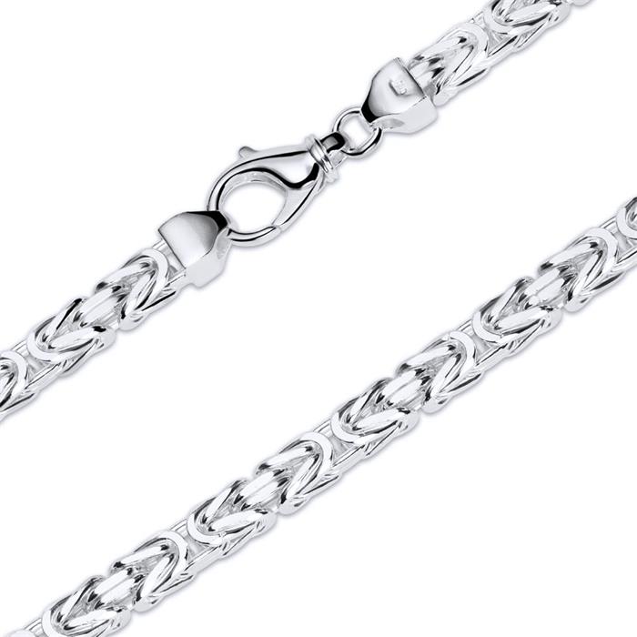 Sterling silver chain: Byzantine chain silver 7.5mm