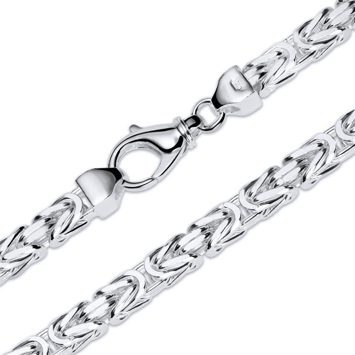Sterling silver chain: Byzantine chain silver 10mm
