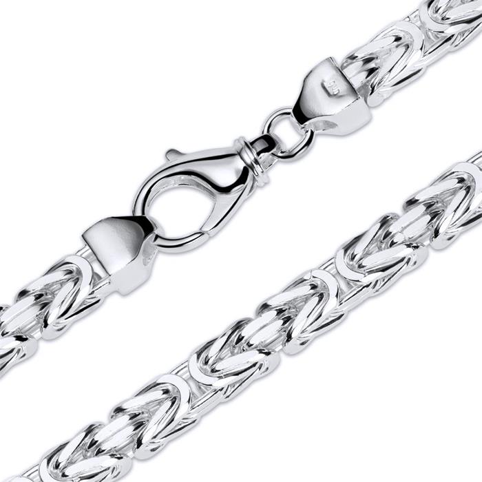 Sterling silver chain: Byzantine chain silver 12mm