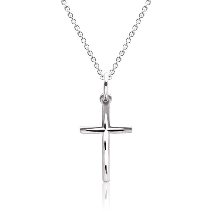 Children's necklace sterling silver cross