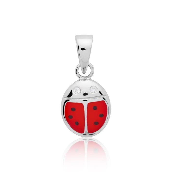 Ladybug necklace sterling silver