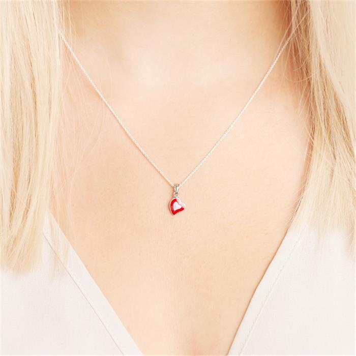 Sterling silver necklace for children with heart pendant