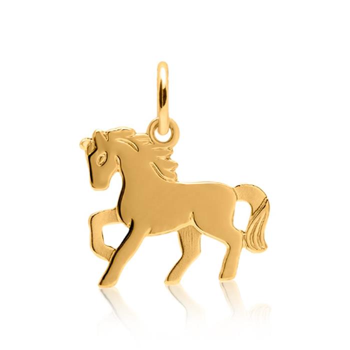 Gouden ketting voor kinderen met hanger paard
