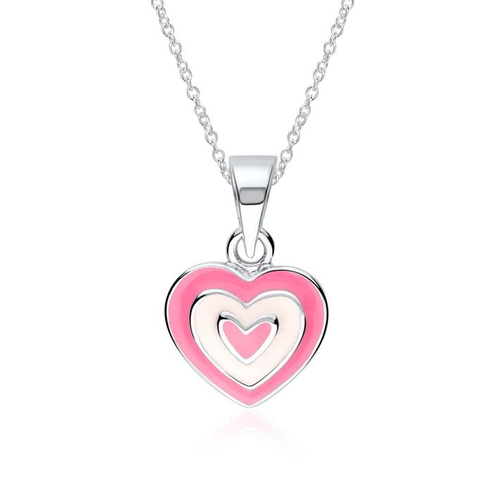 Necklace heart for girls made of 925 silver