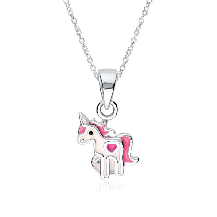 Unicorn necklace for girls in sterling silver