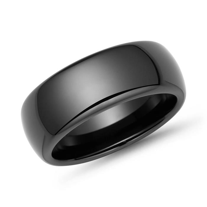 Exclusive black ceramic ring scratch-resistant