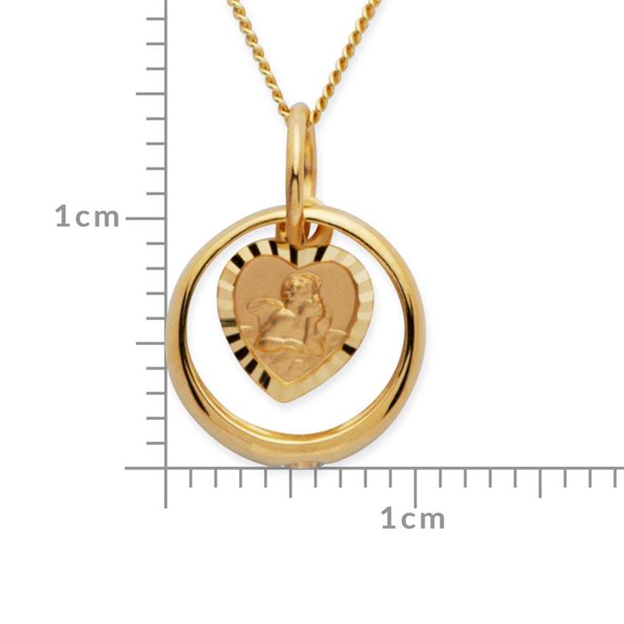 Taufkette 333er Gold Zirkonia Engel