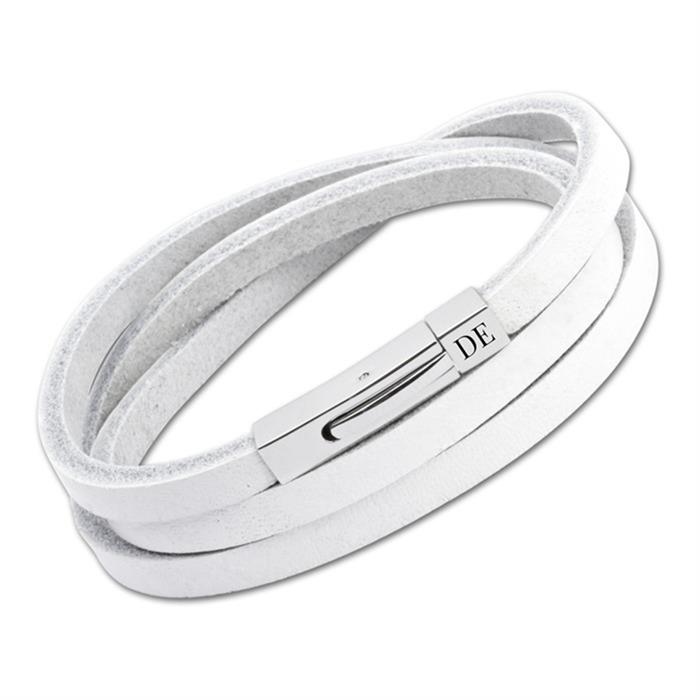 White Leather Strap With Free Engraving