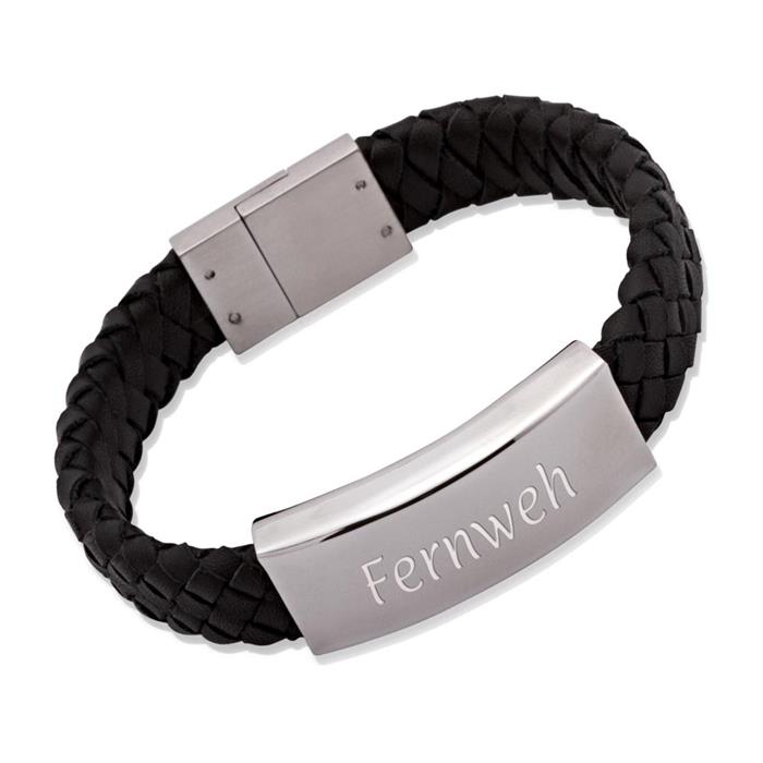 Black Leather Strap With Magnetic Clasp