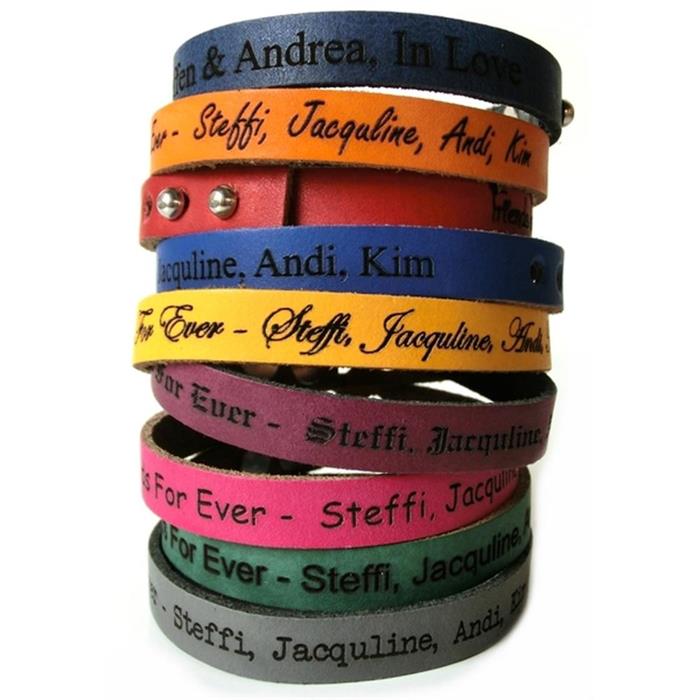 Children's wristband real leather including laser engraving