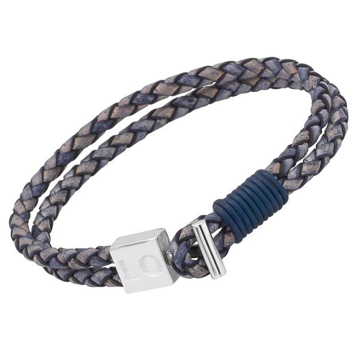 Leather strap with steel clasp