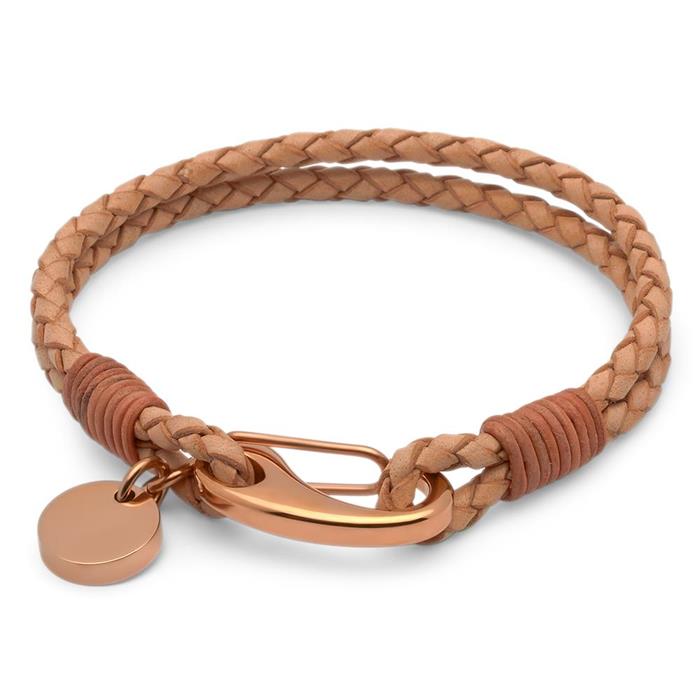Leather Bracelet With Stainless Steel Clasp