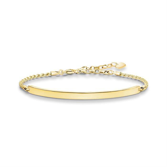 Pulsera de plata chapada en oro