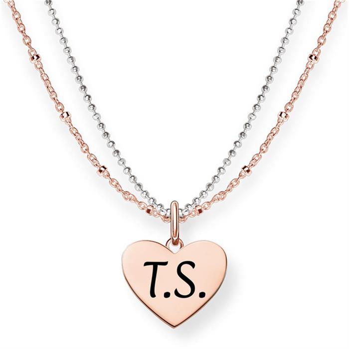 Necklace engravable heart