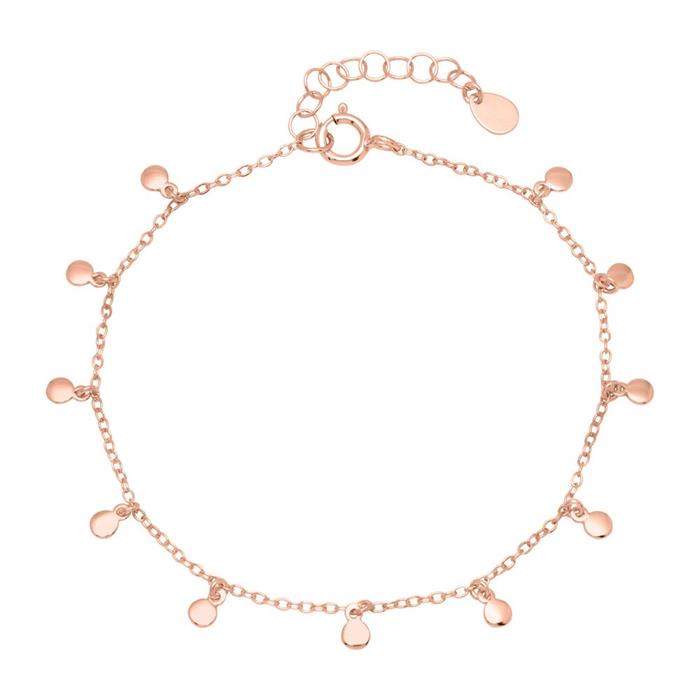 Rose gold plated sterling silver bracelet