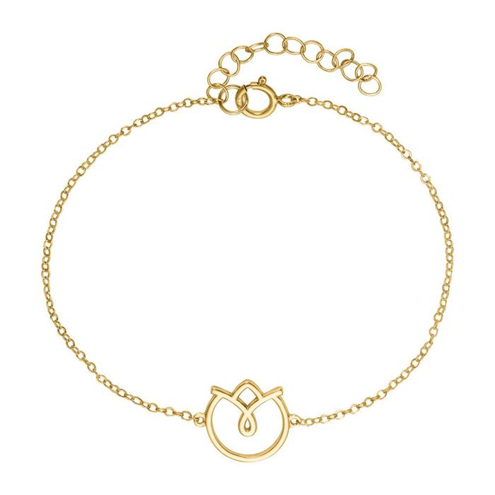 Ladies bracelet in gold-plated sterling silver