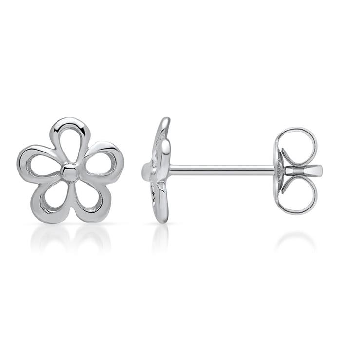 Sterling sterling silver stud earrings flower 7mm